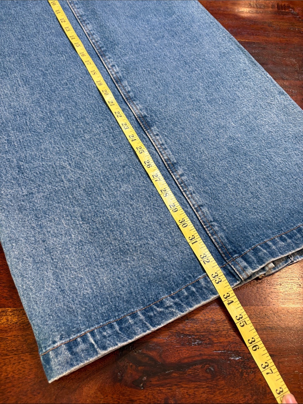 Vintage Ralph Lauren Country 90s Long Denim Blue Jean Skirt size 8 - Picture 13 of 14
